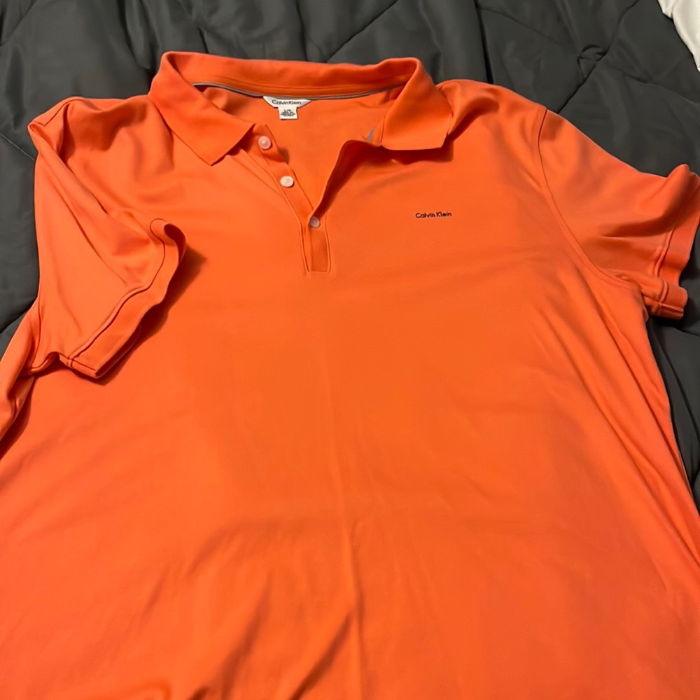 Mens Calvin Klein short sleeve polo shirt, size large, never worn